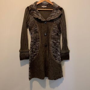 sioni - Wool Blend Button Front Cardigan​​